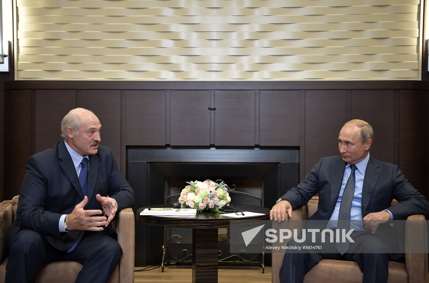 Russian President Vladimir Putin meets with Belarusian President Alexander Lukashenko