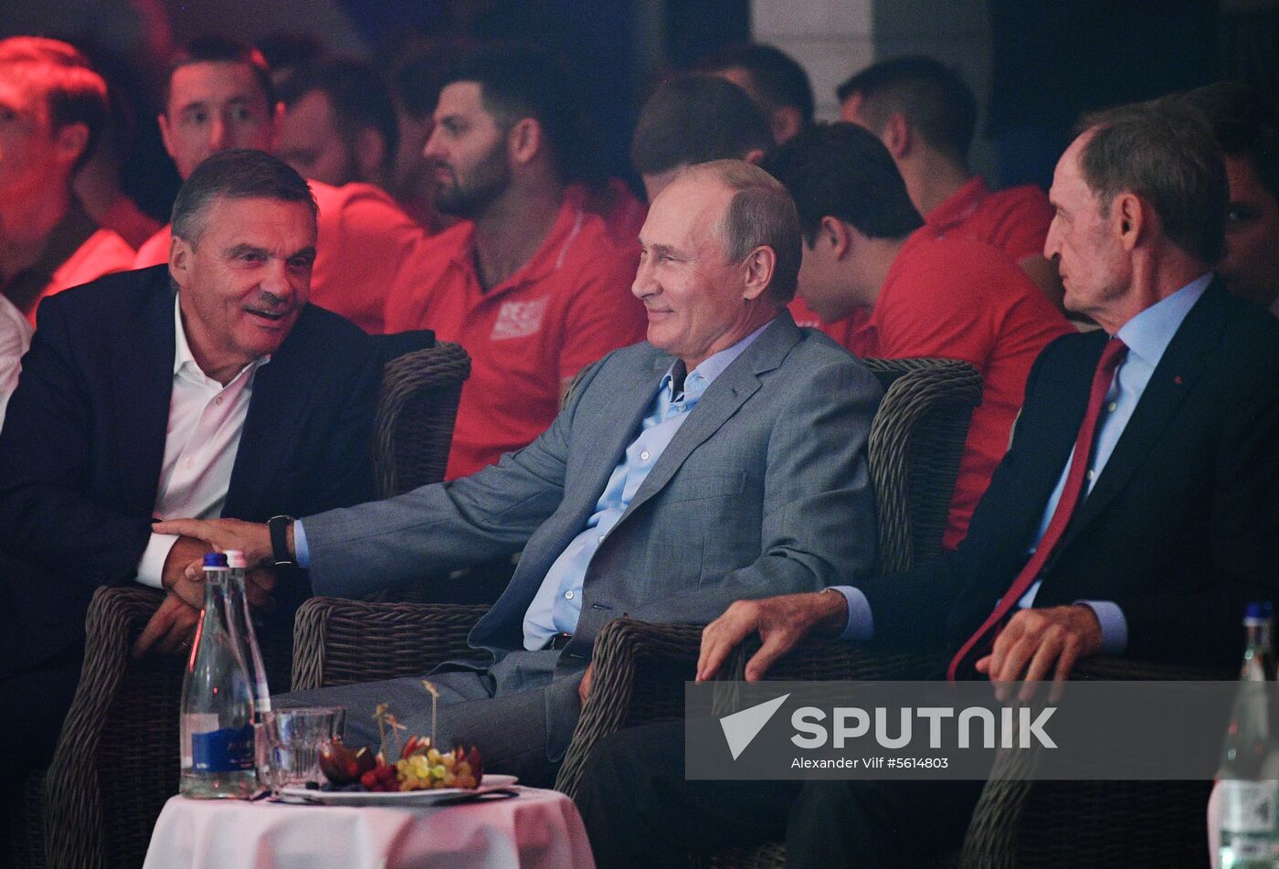 Vladimir Putin attends international combat sambo tournament