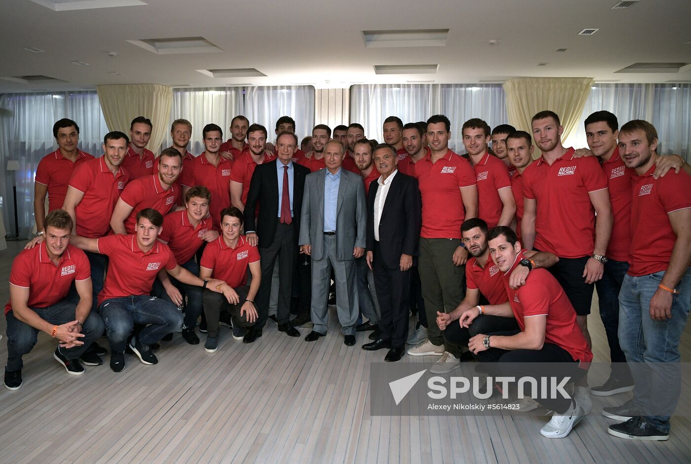 Vladimir Putin attends international combat sambo tournament