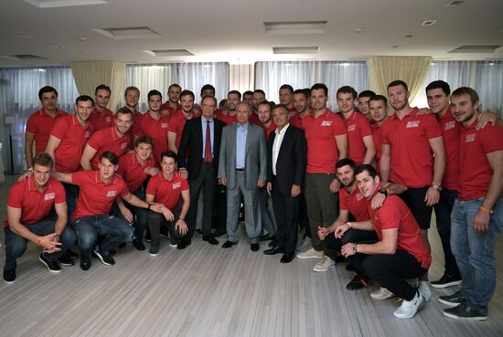 Vladimir Putin attends international combat sambo tournament