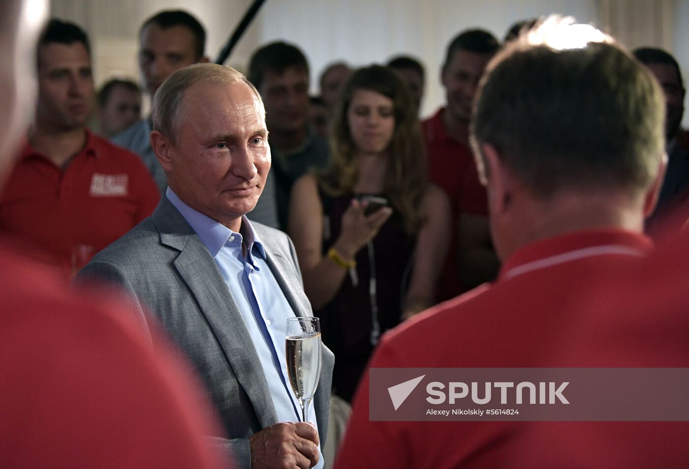 Vladimir Putin attends international combat sambo tournament