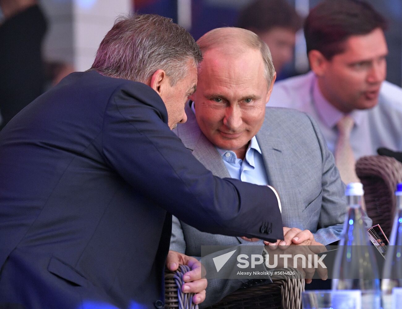 Vladimir Putin attends international combat sambo tournament