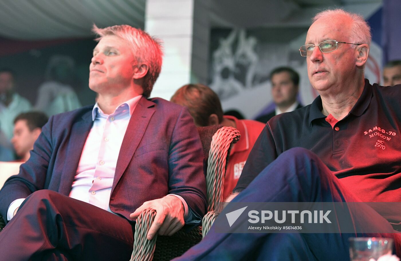 Vladimir Putin attends international combat sambo tournament