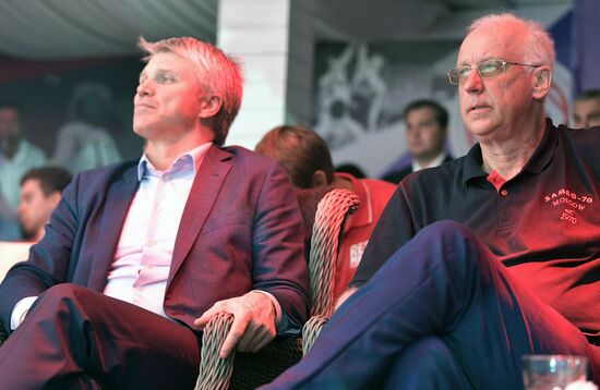 Vladimir Putin attends international combat sambo tournament