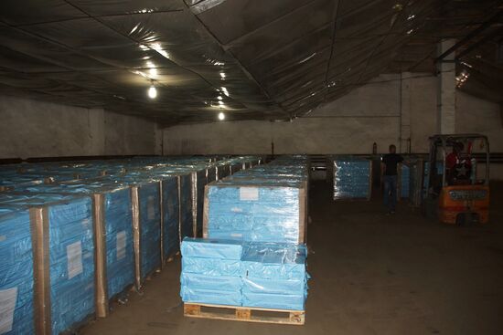 Russian Emergencies Ministry's 80th humanitarian aid convoy arrives in Donbass