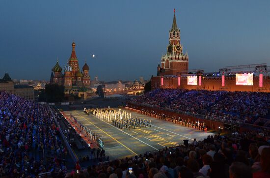 Final rehearsal of Spasskaya Tower festival's opening ceremony