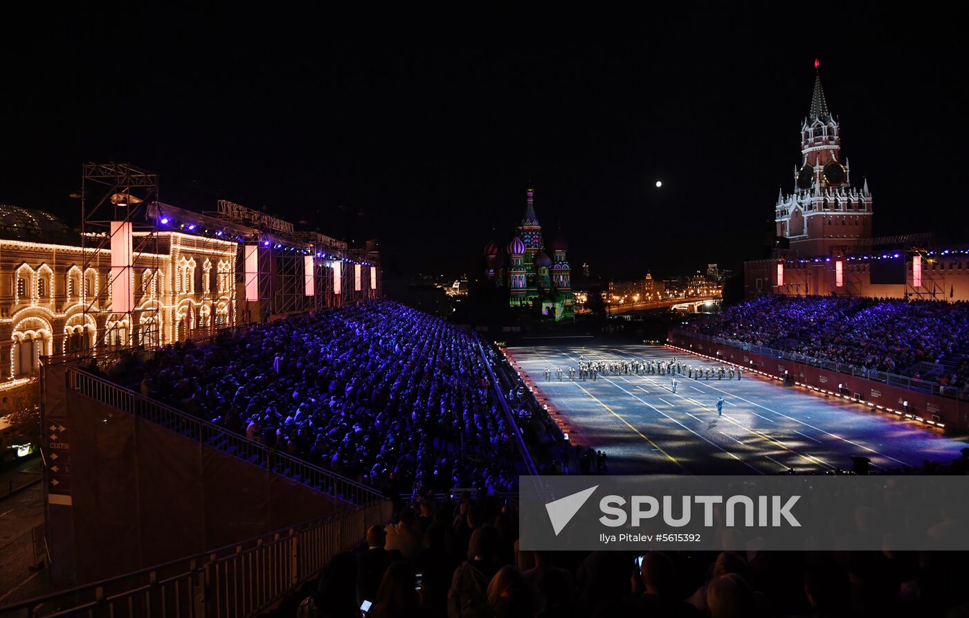 Final rehearsal of Spasskaya Tower festival's opening ceremony