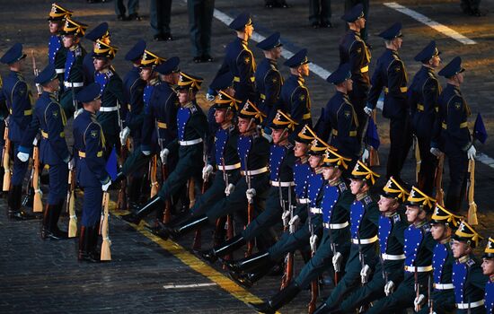 Final rehearsal of Spasskaya Tower festival's opening ceremony