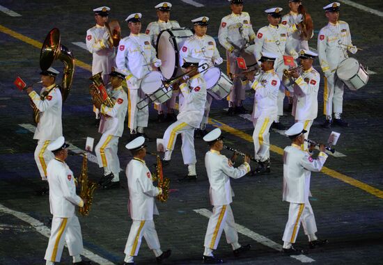 Final rehearsal of Spasskaya Tower festival's opening ceremony