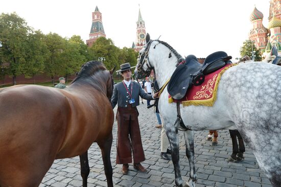 Final rehearsal of Spasskaya Tower festival's opening ceremony