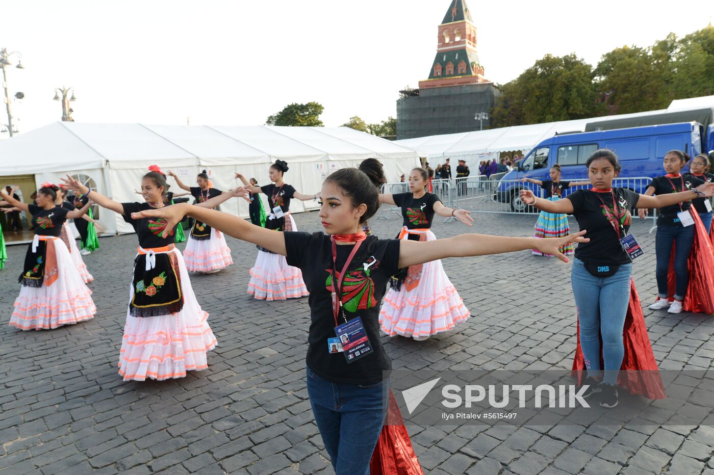 Final rehearsal of Spasskaya Tower festival's opening ceremony