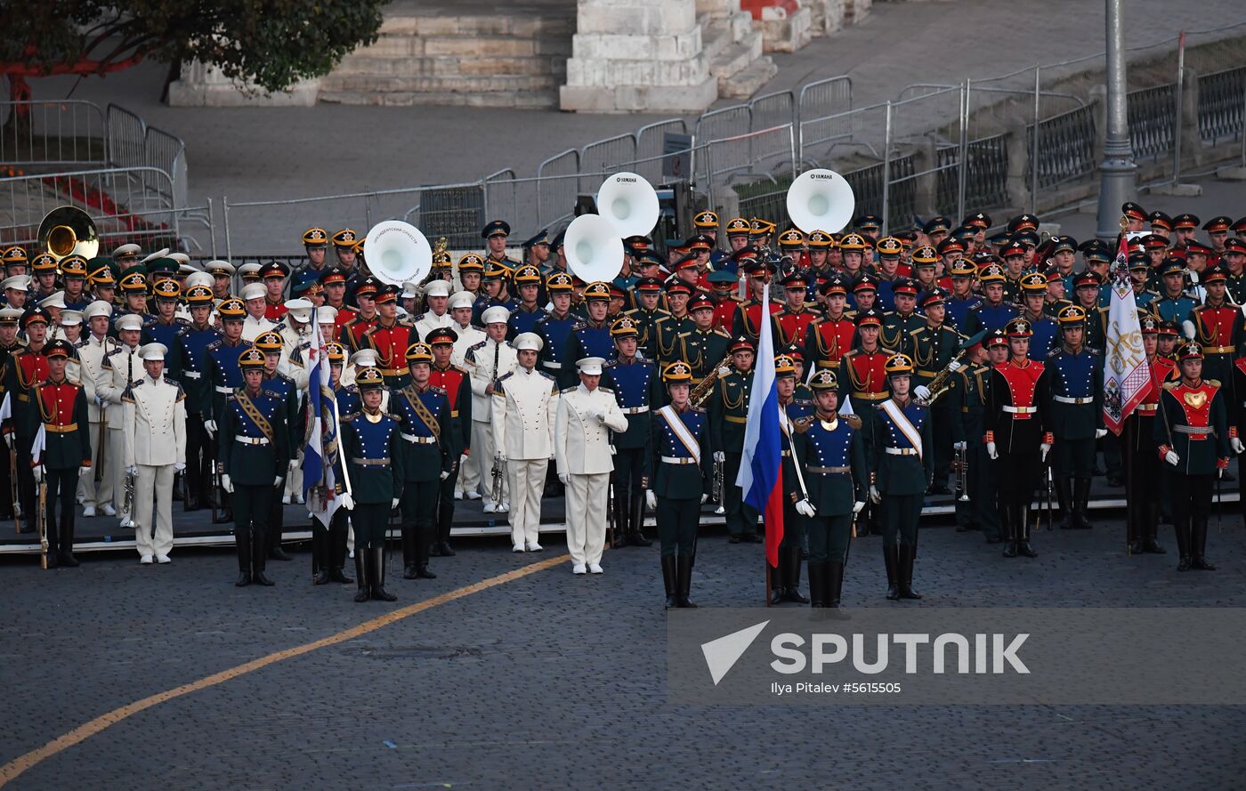 Final rehearsal of Spasskaya Tower festival's opening ceremony