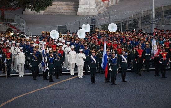 Final rehearsal of Spasskaya Tower festival's opening ceremony