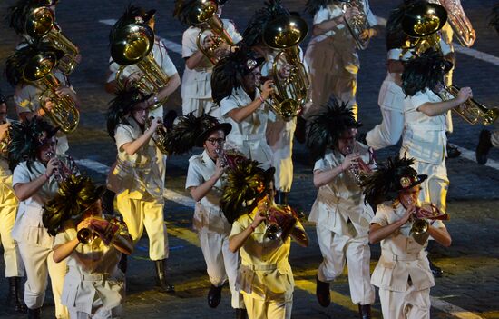 Final rehearsal of Spasskaya Tower festival's opening ceremony