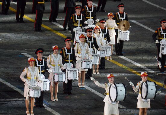 Final rehearsal of Spasskaya Tower festival's opening ceremony