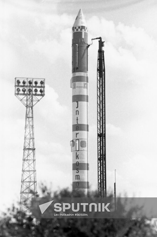 Carrier rocket with Interkosmos 11 satellite