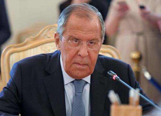 Meeting of Foreign Ministers of Russia and Turkey Sergey Lavrov and Mevlüt Cavusoglu