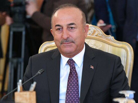 Meeting of Foreign Ministers of Russia and Turkey Sergey Lavrov and Mevlüt Cavusoglu