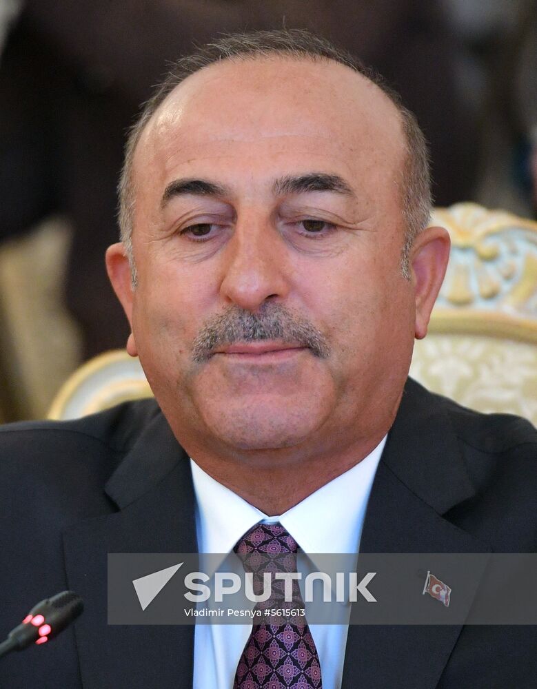Meeting of Foreign Ministers of Russia and Turkey Sergey Lavrov and Mevlüt Cavusoglu