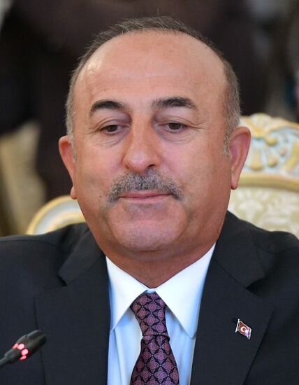 Meeting of Foreign Ministers of Russia and Turkey Sergey Lavrov and Mevlüt Cavusoglu