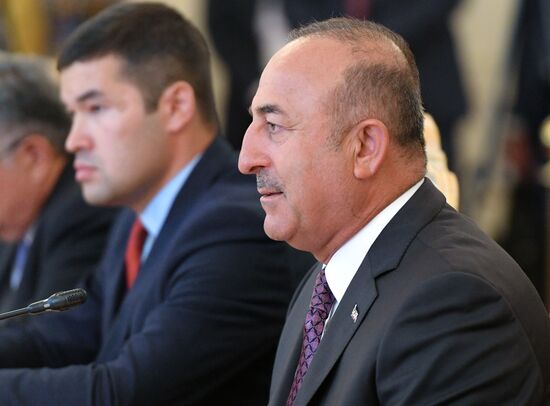 Meeting of Foreign Ministers of Russia and Turkey Sergey Lavrov and Mevlüt Cavusoglu