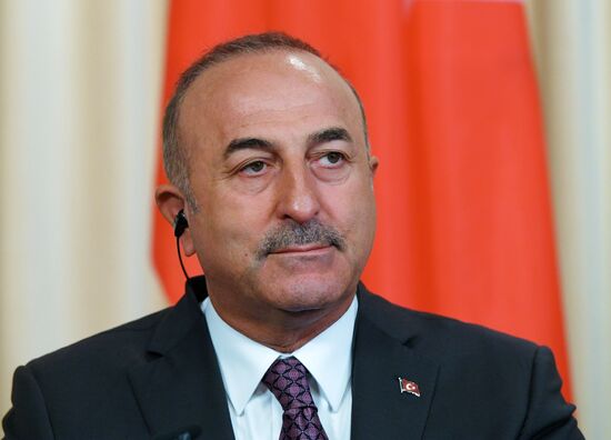 Meeting of Foreign Ministers of Russia and Turkey Sergey Lavrov and Mevlüt Cavusoglu