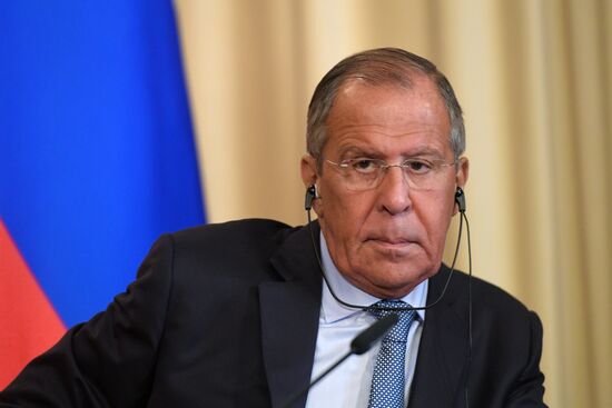 Meeting of Foreign Ministers of Russia and Turkey Sergey Lavrov and Mevlüt Cavusoglu