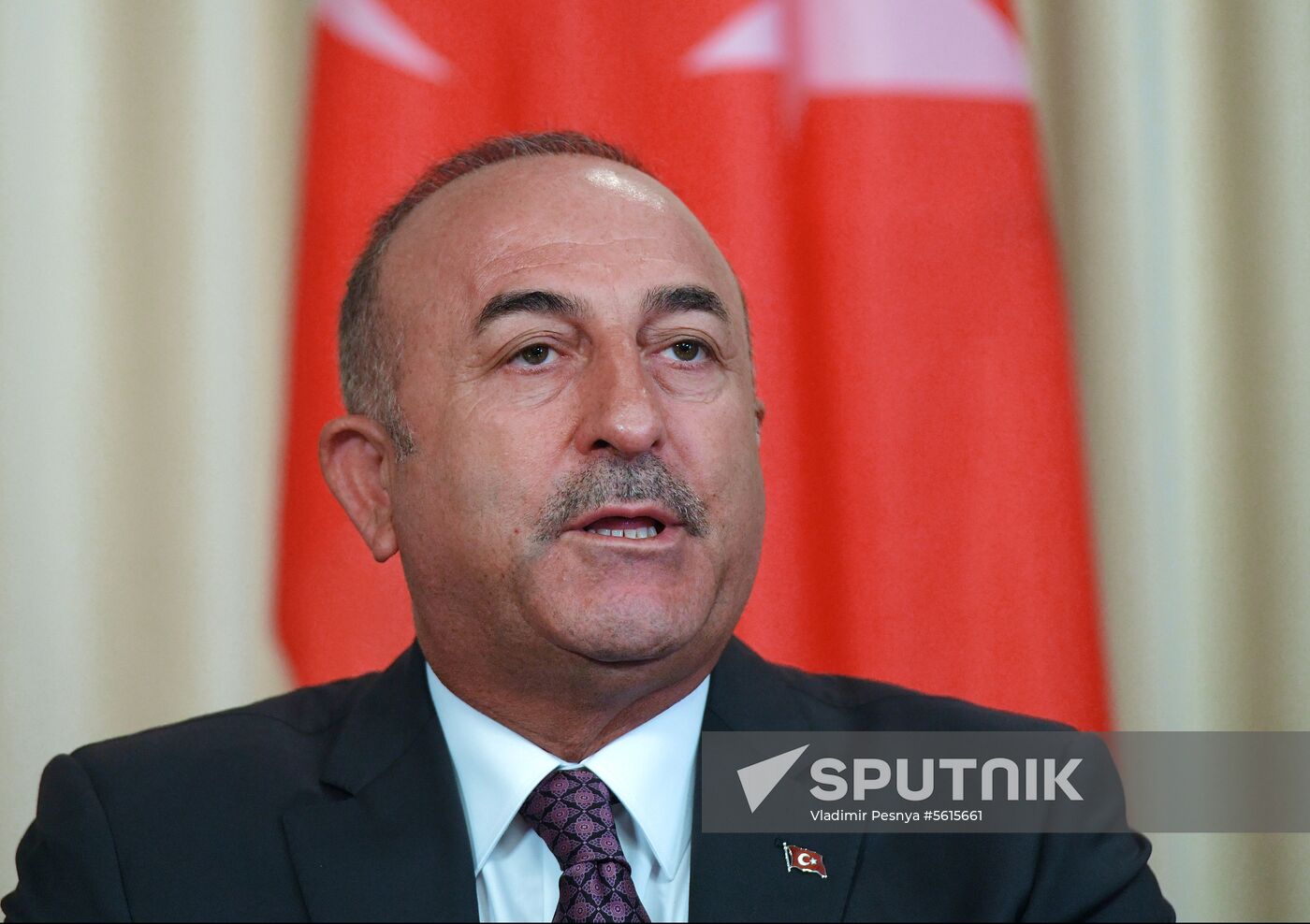 Meeting of Foreign Ministers of Russia and Turkey Sergey Lavrov and Mevlüt Cavusoglu