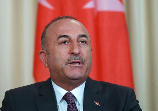 Meeting of Foreign Ministers of Russia and Turkey Sergey Lavrov and Mevlüt Cavusoglu