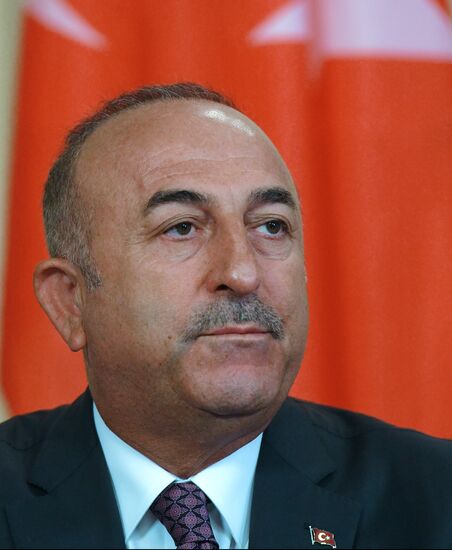 Meeting of Foreign Ministers of Russia and Turkey Sergey Lavrov and Mevlüt Cavusoglu