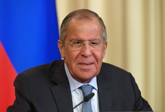 Meeting of Foreign Ministers of Russia and Turkey Sergey Lavrov and Mevlüt Cavusoglu