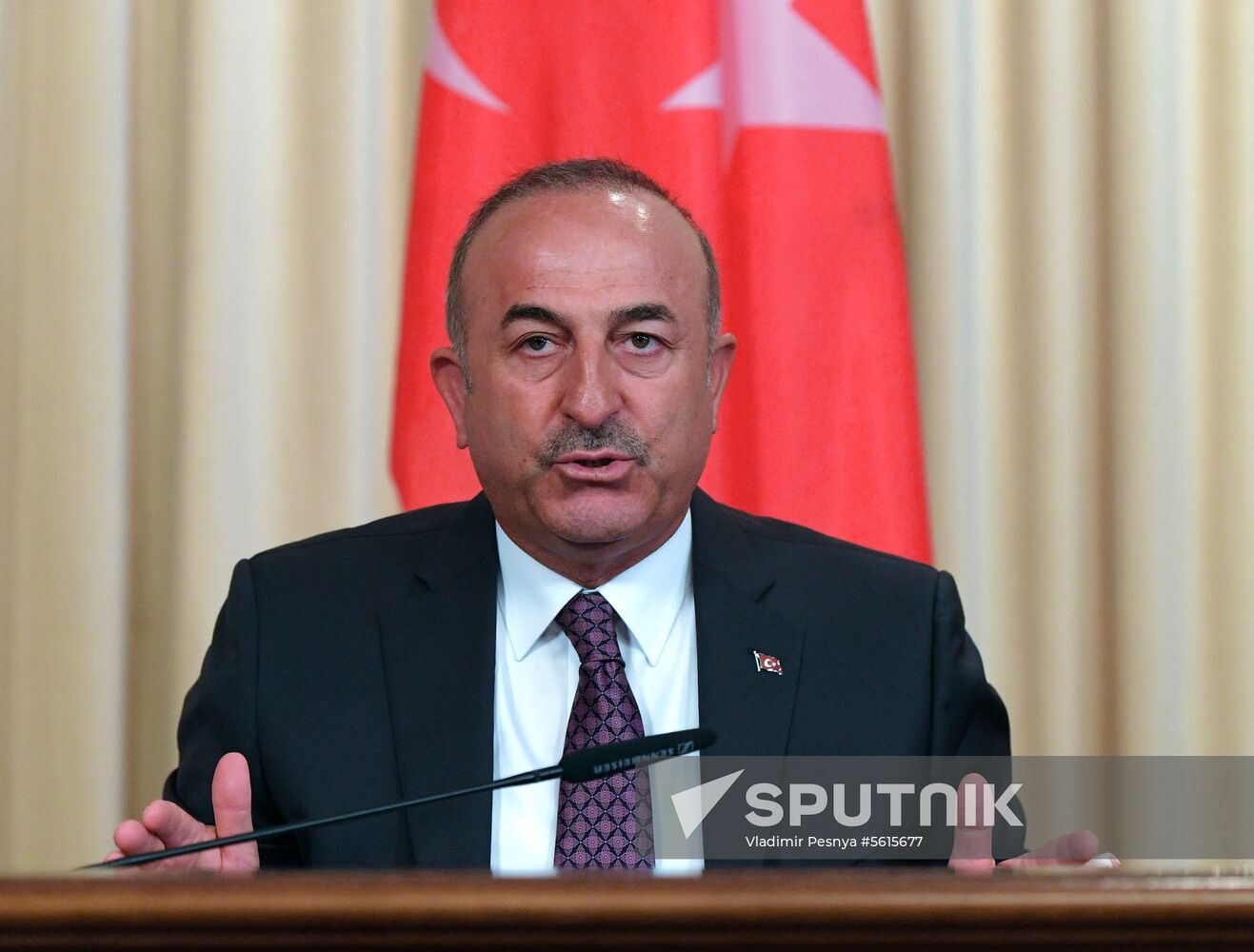 Meeting of Foreign Ministers of Russia and Turkey Sergey Lavrov and Mevlüt Cavusoglu