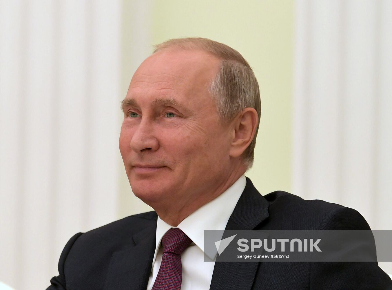 Russian President Vladimir Putin meets with President of the Republic of Abkhazia Raul Khadzhimba and President of South Ossetia Anatoly Bibilov