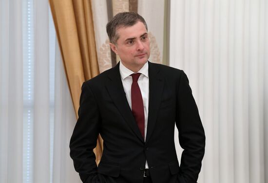 Russian President Vladimir Putin meets with President of the Republic of Abkhazia Raul Khadzhimba and President of South Ossetia Anatoly Bibilov