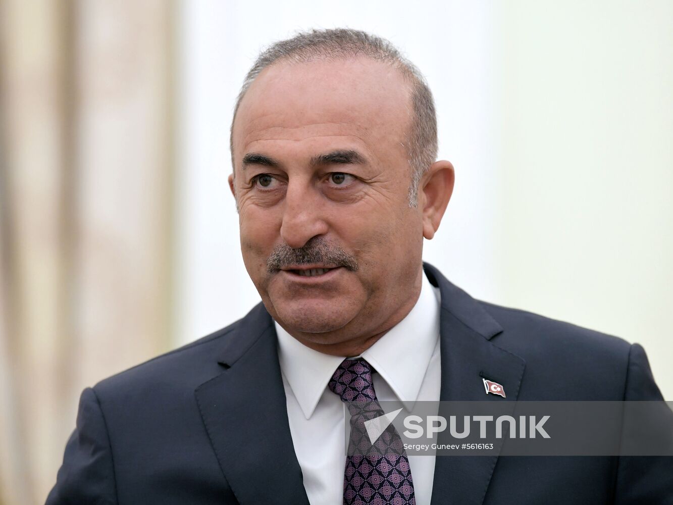 Russian President Vladimir Putin meets with Turkish Foreign Minister Mevlut Cavusoglu