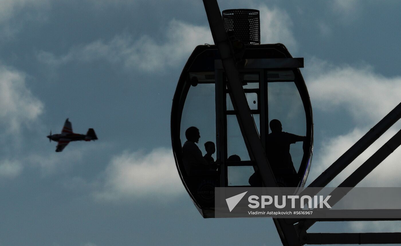Red Bull Air Race in Kazan. Training session