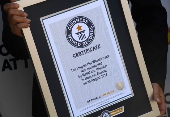 Hot Wheels sets Guinness World Record in Zaryadye Park