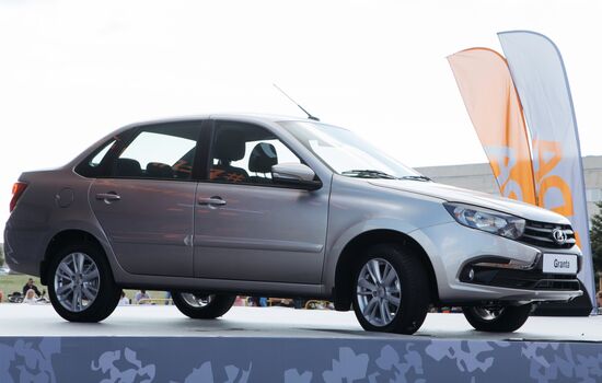 New Lada Granta car presented at AvtoVAZ palnt in Togliatti