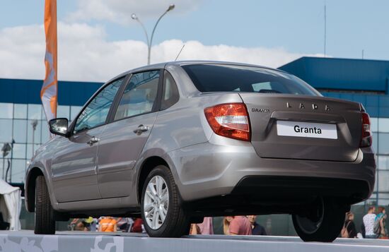 New Lada Granta car presented at AvtoVAZ palnt in Togliatti