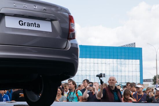 New Lada Granta car presented at AvtoVAZ palnt in Togliatti