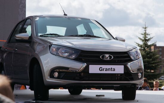 New Lada Granta car presented at AvtoVAZ palnt in Togliatti