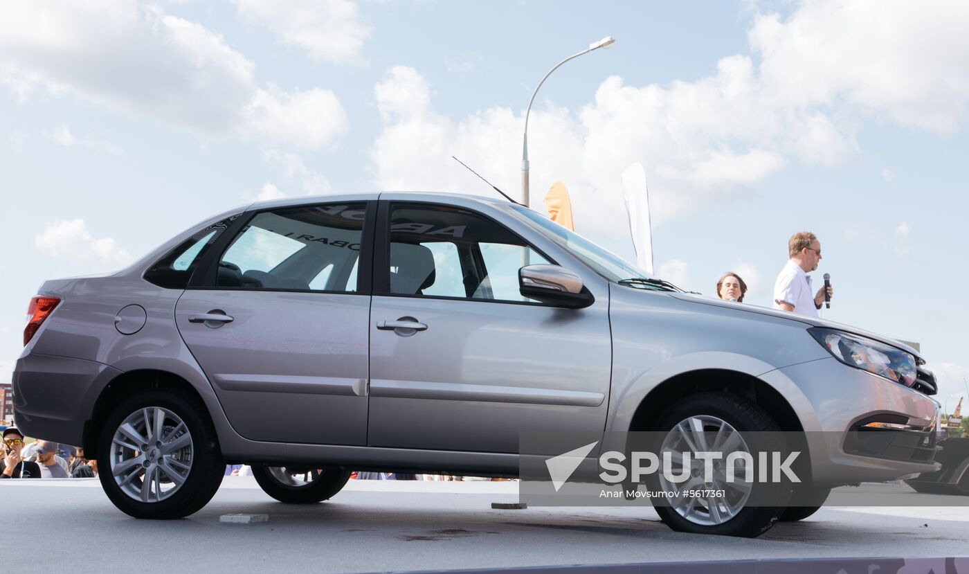 New Lada Granta car presented at AvtoVAZ palnt in Togliatti