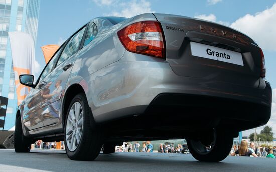 New Lada Granta car presented at AvtoVAZ palnt in Togliatti