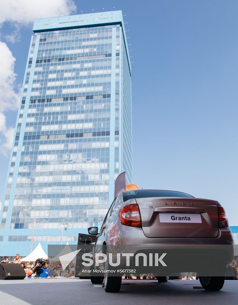 New Lada Granta car presented at AvtoVAZ palnt in Togliatti