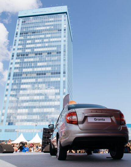 New Lada Granta car presented at AvtoVAZ palnt in Togliatti