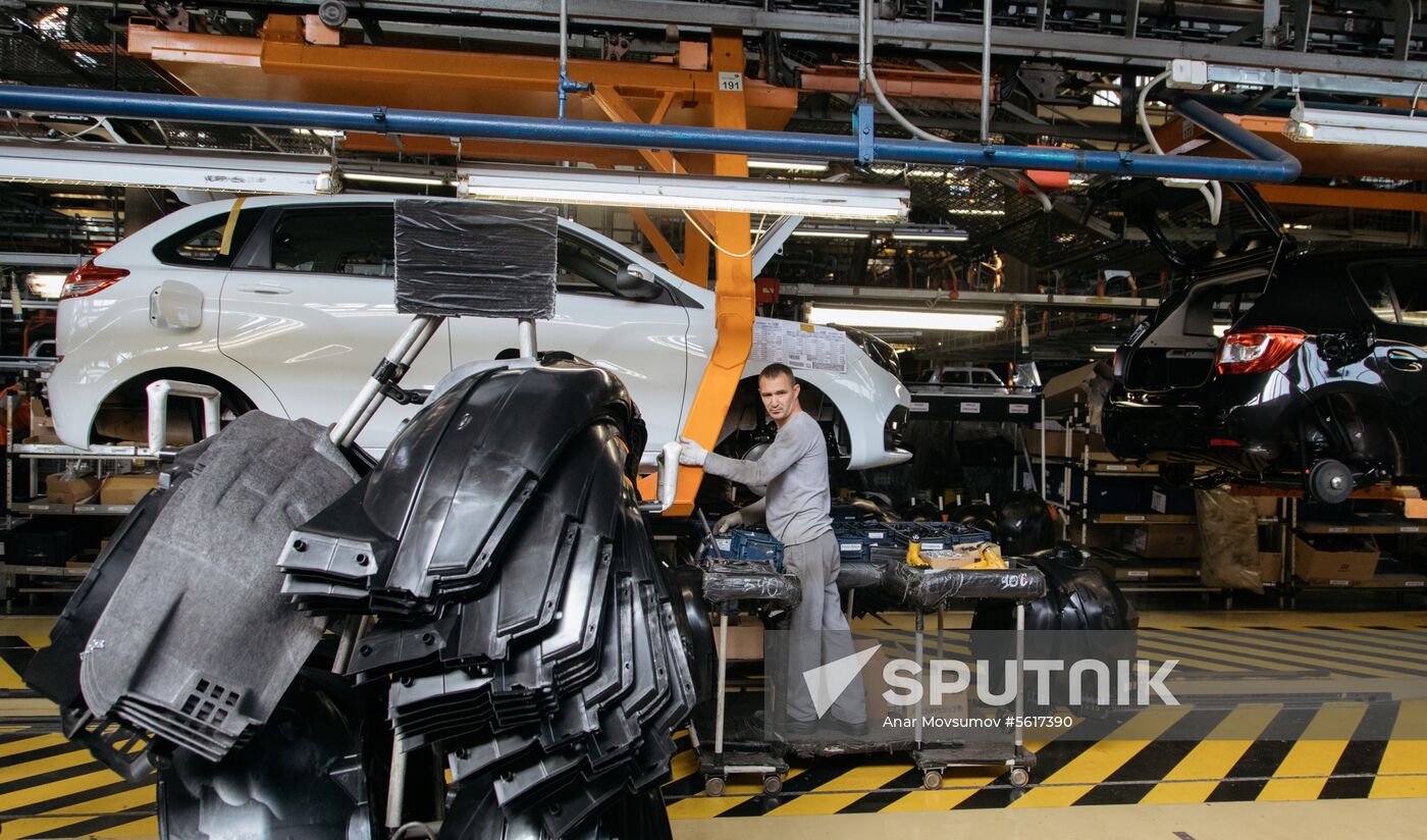 New Lada Granta car presented at AvtoVAZ palnt in Togliatti