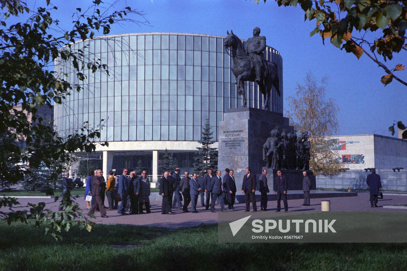 Delegation of Polish construction workers in Moscow