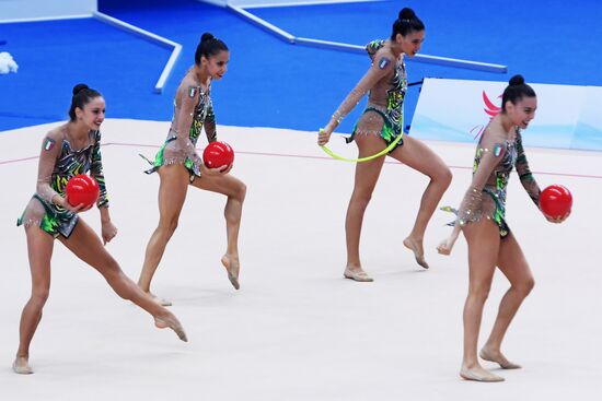 Rhythmic gymnastics. 2018 FIG World Challenge Cup Kazan. Day three