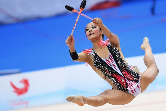 Rhythmic gymnastics. 2018 FIG World Challenge Cup Kazan. Day three