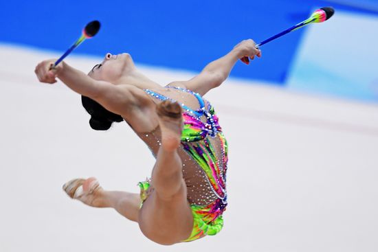 Rhythmic gymnastics. 2018 FIG World Challenge Cup Kazan. Day three